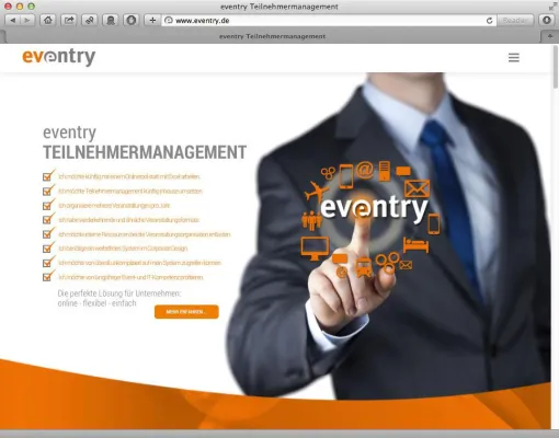 Bild: eventry 3 mit eigenem Internetauftritt