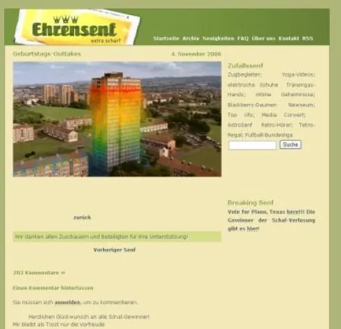 Bild: Ehrensenf wird von Bravia in Farbe getaucht