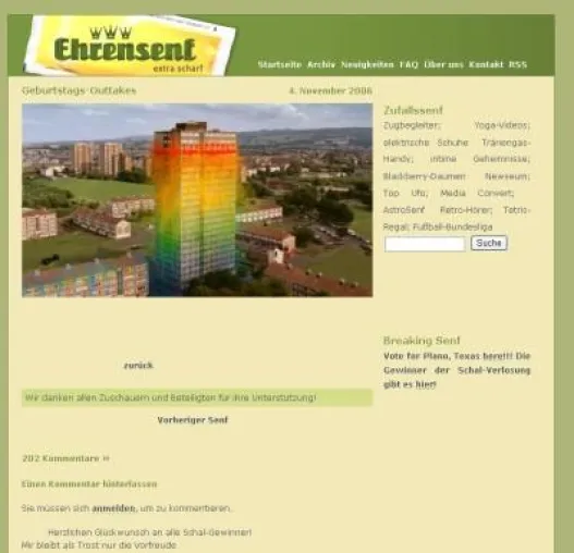 Bild: Ehrensenf wird von Bravia in Farbe getaucht