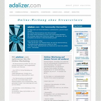 Bild: Communities mit über zwei Millionen Themen auf adalizer.com