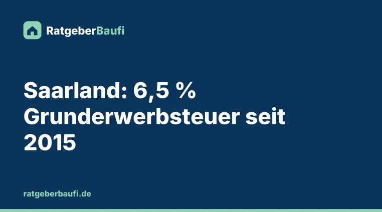 Hauskauf im Saarland: 6,5 Prozent Grunderwerbsteuer und welche Förderung die SIKB bietet Bild: Hauskauf im Saarland: 6,5 Prozent Grunderwerbsteuer und welche Förderung die SIKB bietet