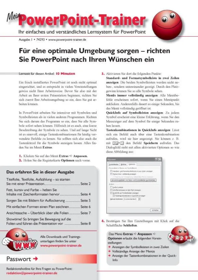 Schnell und einfach zur perfekten Präsentation mit dem PowerPoint-Trainer