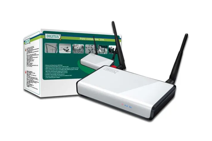 DIGITUS® Wireless 300N Modem Router und PoE Access Point Bild: DIGITUS® Wireless 300N Modem Router und PoE Access Point