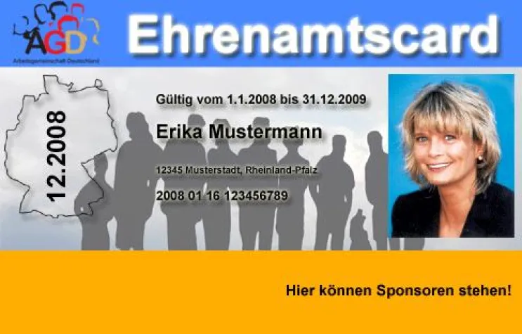 Bild: AGD -Ehrenamtscard in Rheinland-Pfalz gestartet