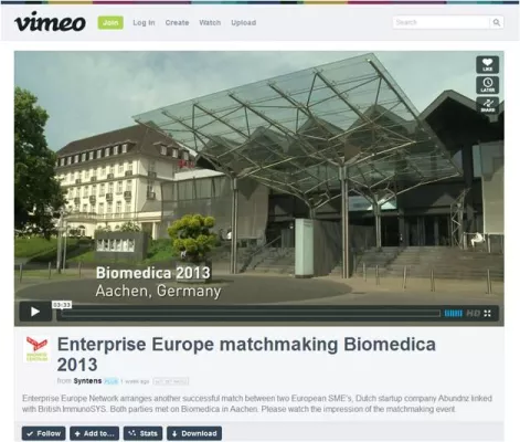 Bild: Rückblick Kooperationsbörse BIOMEDICA 2013
