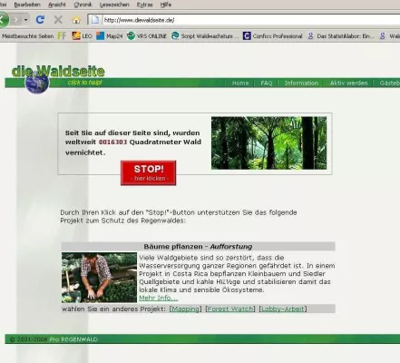 Bild: Die Waldseite - Mausklicks für den Regenwald