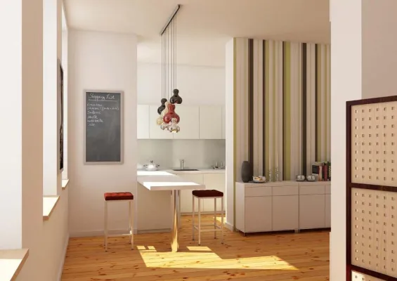 Bild: Objekt Dieffenbachstraße geht voran - Musterwohnung fertig, Baurecht für Aufzug und Balkone erteilt