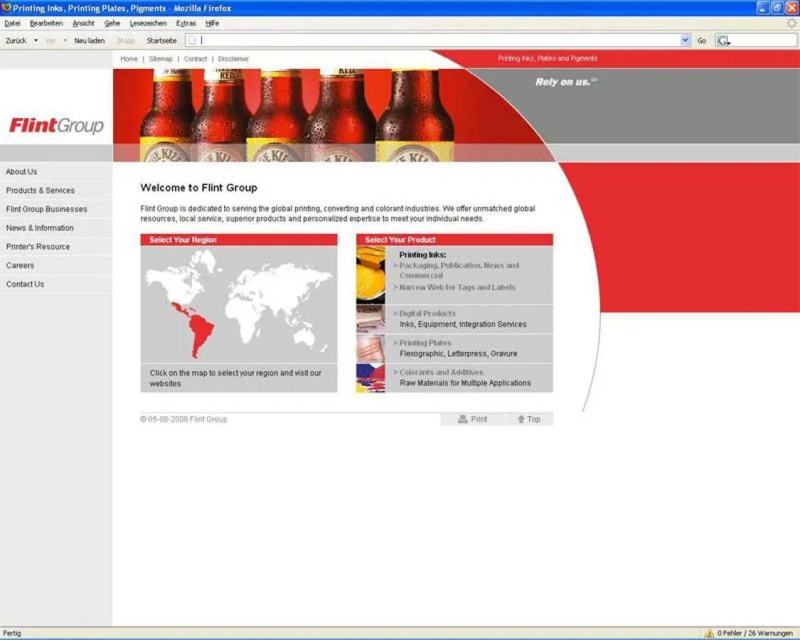 Homepage: Flint Group - führender Anbieter von Druckfarben- und platten.