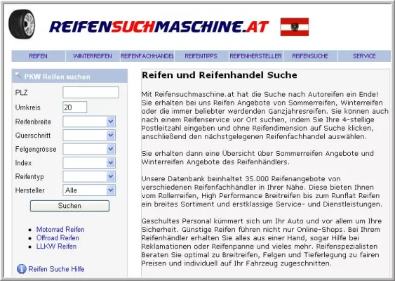 Bild: Reifen- und Händler-Suchmaschine jetzt auch in Österreich