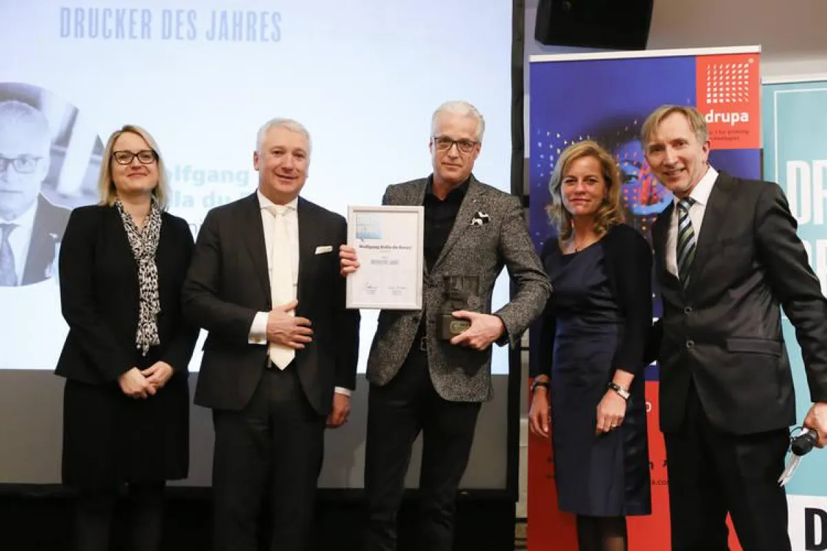 terminic-Geschäftsführer W. Rolla du Rosey ist „Drucker des Jahres“ (©Messe Düsseldorf/ctillmann)