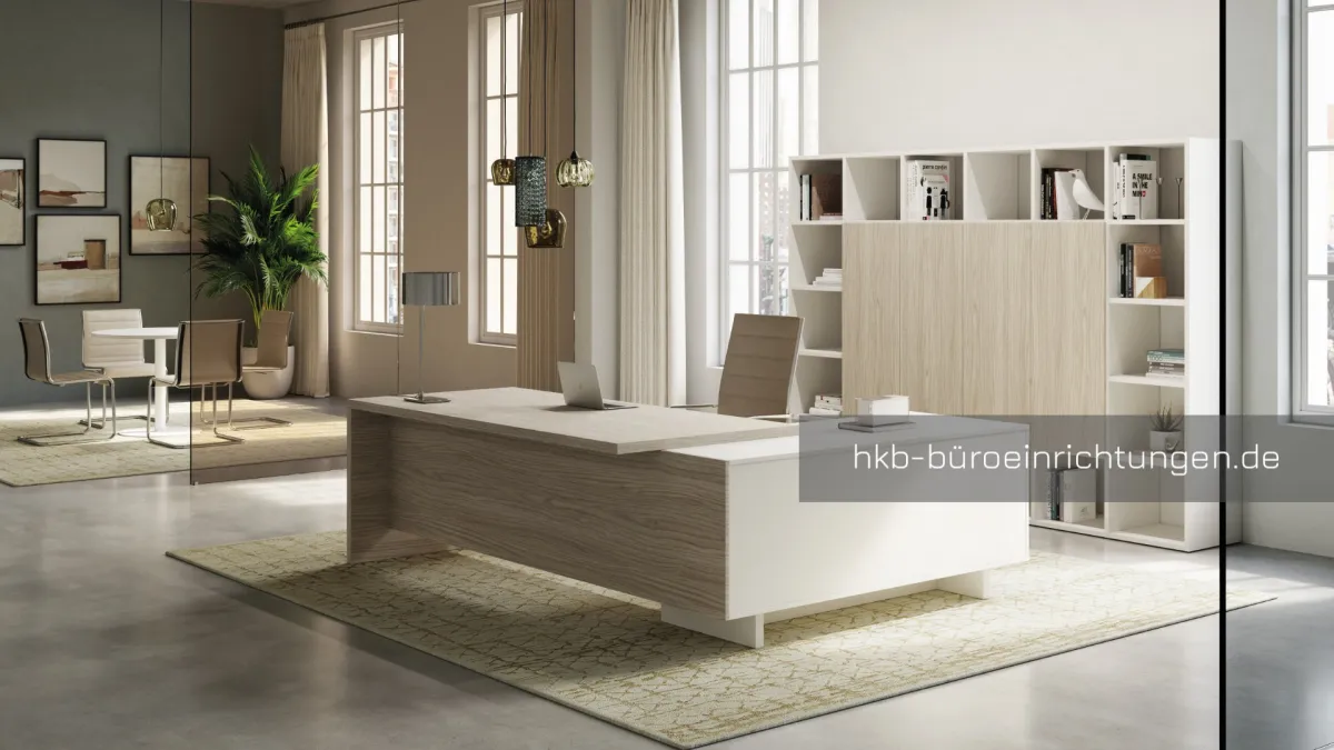 Hochwertige Chefschreibtische und Büromöbel für moderne Arbeitswelten (© hkb  bueroeinrichtungen GmbH)