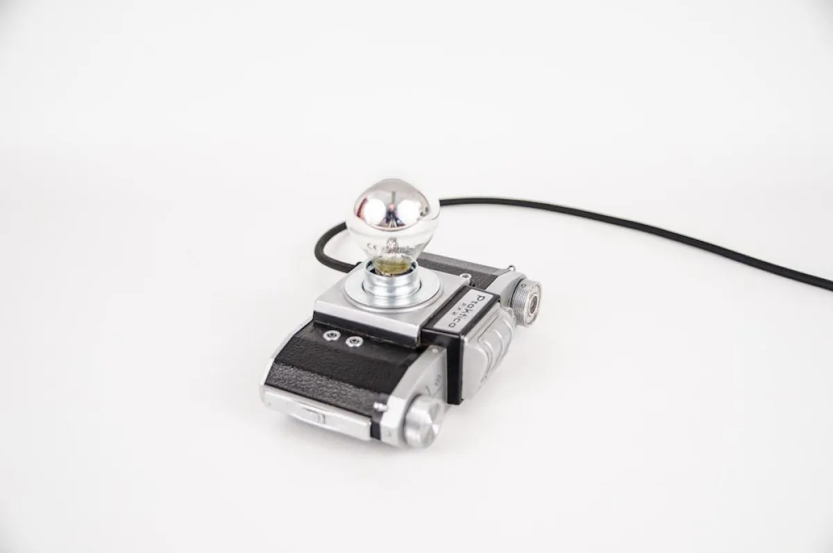 Upcycling Kameralampe dimmbar 