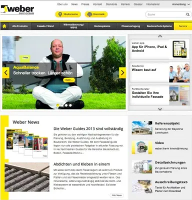 Bild: Weber-Webseite erneuert