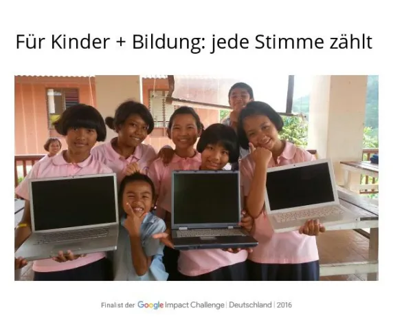 Bild: Labdoo Finalist im Google Social Impact Award 2016