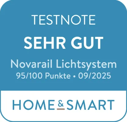 Bild: Novarail-Lichtsystem überzeugt im unabhängigen Test: „Sehr gut“ mit 95 Punkten