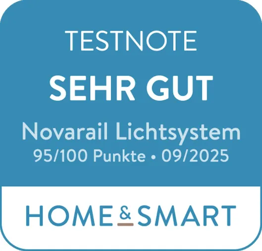 Novarail-Lichtsystem überzeugt im unabhängigen Test: „Sehr gut“ mit 95 Punkten Bild: Novarail-Lichtsystem überzeugt im unabhängigen Test: „Sehr gut“ mit 95 Punkten