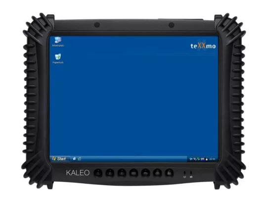 Bild: teXXmo präsentiert KALEO.10A, einen der leichtesten industrietauglichen Tablet PCs mit Intel Atom-Prozessor