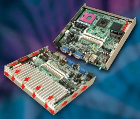 Bild: Mini-ITX mit Core 2 Duo & optimierter Wärmeableitung