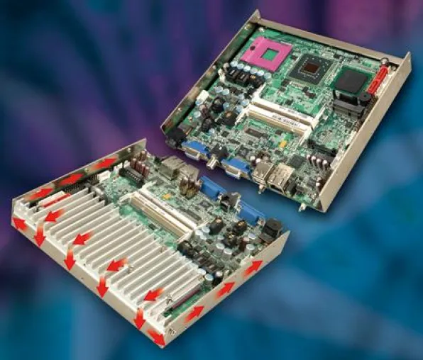 Bild: Mini-ITX mit Core 2 Duo & optimierter Wärmeableitung