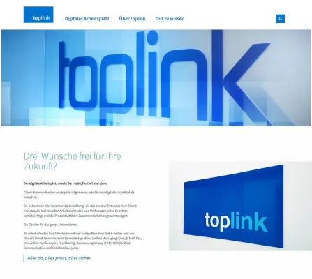 toplink startet mit neuer Webseite in das Jahr 2018 Bild: toplink startet mit neuer Webseite in das Jahr 2018