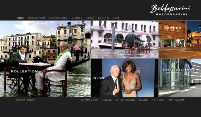 Baldessarini erstmals mit eigenständiger Homepage Bild: Baldessarini erstmals mit eigenständiger Homepage