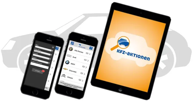 Alle Sonderaktionen der Kfz-Hersteller in Deutschland in einer kostenlosen App finden Bild: Alle Sonderaktionen der Kfz-Hersteller in Deutschland in einer kostenlosen App finden