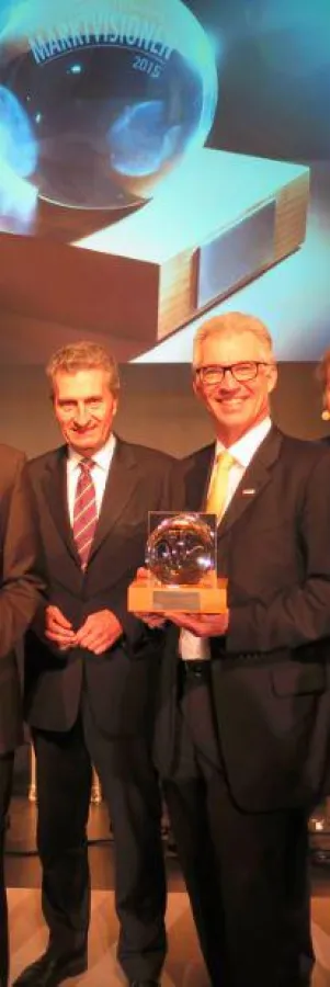 Günther H. Oettinger, EU-Kommissar u. Dr. Bernd Welzel, Leiter der Geschäftsführung Westfalia