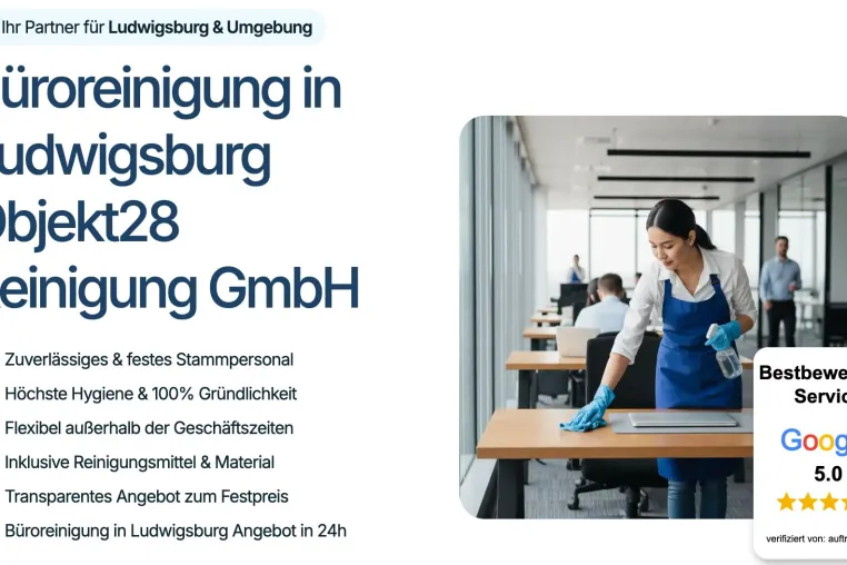 Bild: Fluktuation im Reinigungsgewerbe: Fachbetrieb für Büroreinigung in Ludwigsburg setzt auf Stammpersonal