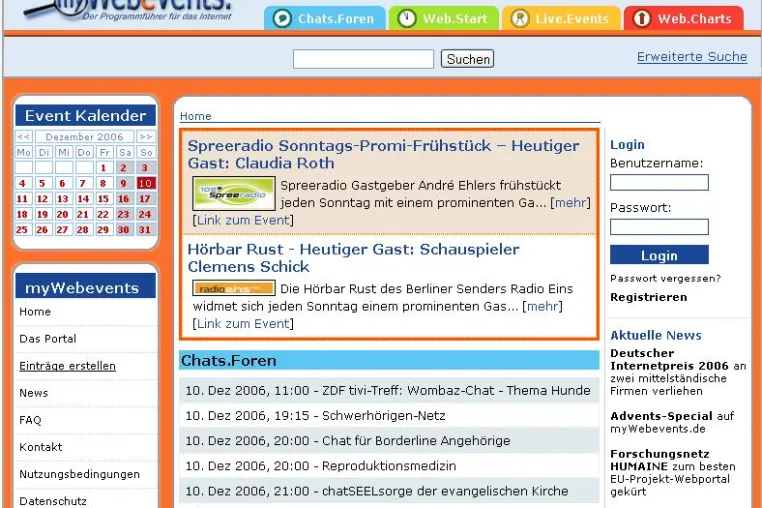Neue Blogs und Foren auf myWebevent.de Bild: Neue Blogs und Foren auf myWebevent.de