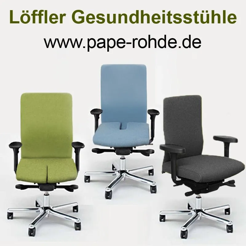 Mehr Infos unter Bestuhlung – medizinische Bürostühle auf der Internetseite: www.pape-rohde.de