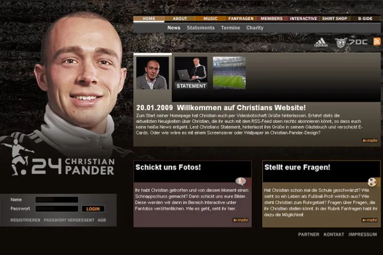 Eingenetzt - Christian Pander mit eigener Homepage im Internet Bild: Eingenetzt - Christian Pander mit eigener Homepage im Internet