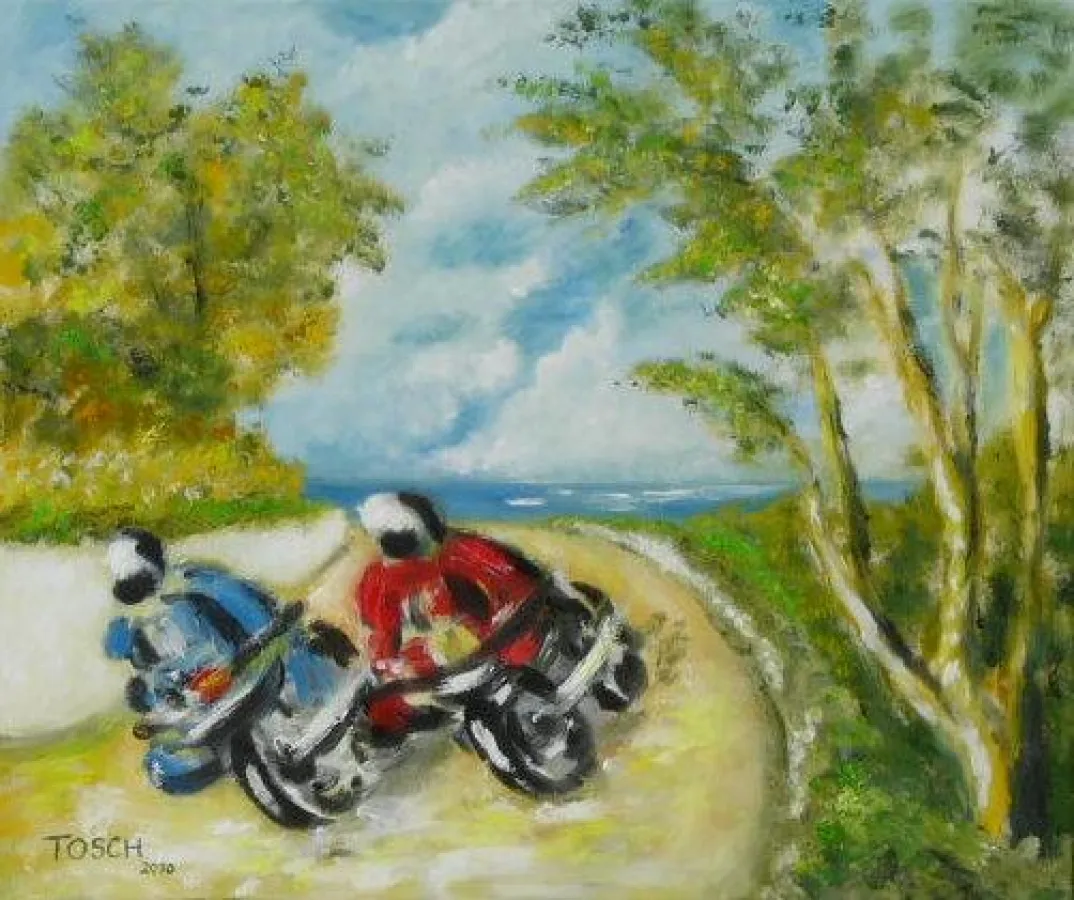 TOSCH - Ausfahrt in den Frühling, Öl/Leinwand, 40x50 cm, 2010