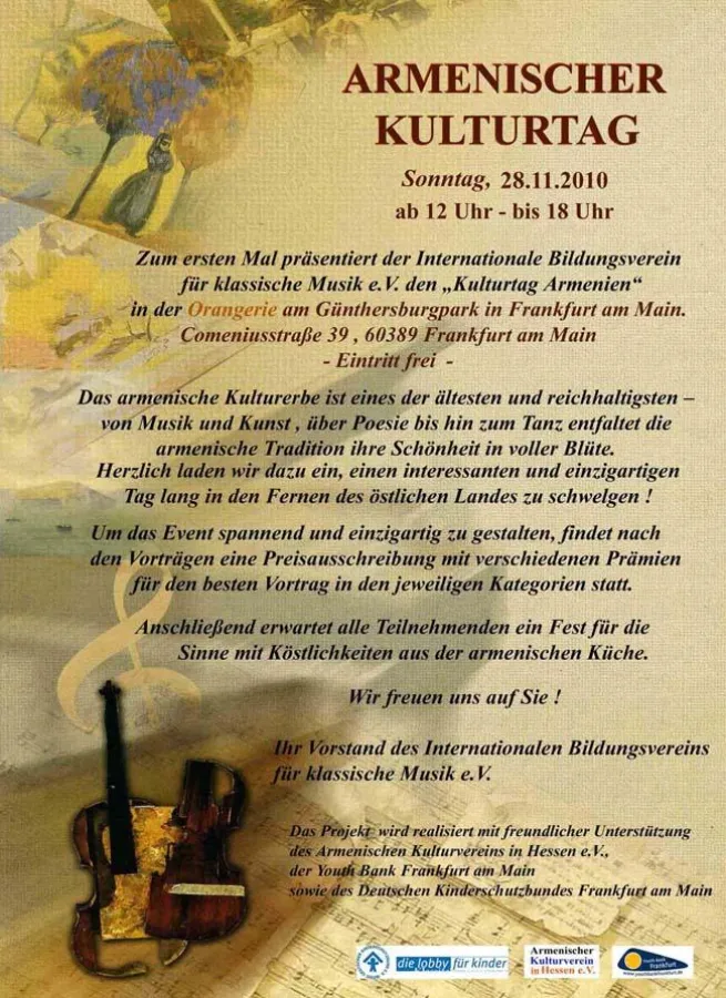 Einladung zum Armenischen Kulturtag