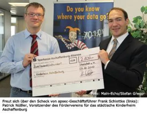 Bild: Weihnachtsfreude für Heimkinder: Applied Security GmbH unterstützt das Kinderheim Aschaffenburg