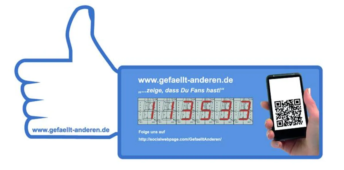 Innovatives Produkt. THUMB SIGN verbindet online- und offline Marketing
