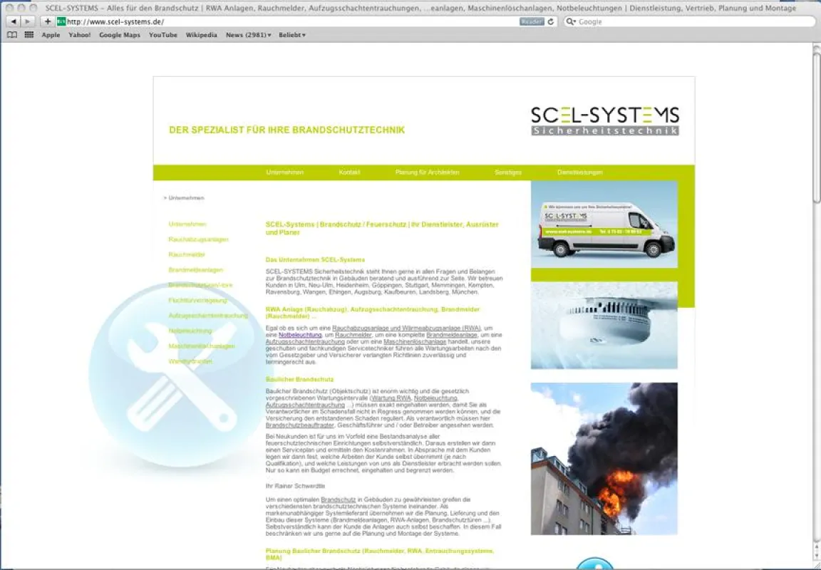 Website von SCEL-SYSTEMS Sicherheitstechnik