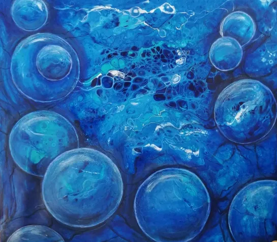 Bild: Künstlerinnentrio verzaubert das Bildungszentrum Erkner mit farbenfrohen Bildern