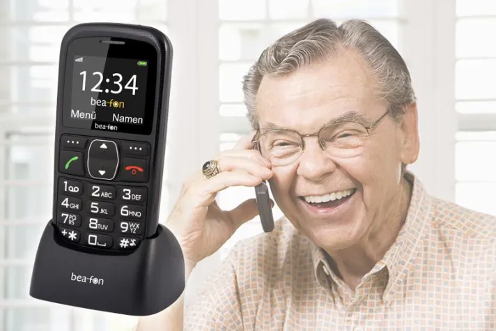 Bild: HFO Telecom bietet zum Tarif HFO Home+ ein spezielles Senioren-Handy an