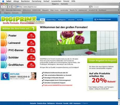 Bild: DIGIPRINZ.DE  – Große Drucke, kleine Preise