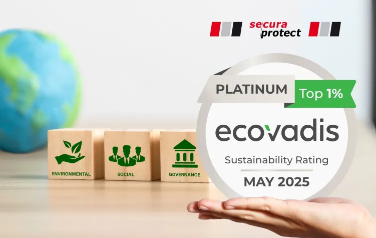 Bild: EcoVadis Platin: secura protect zählt zu den nachhaltigsten Sicherheitsunternehmen weltweit