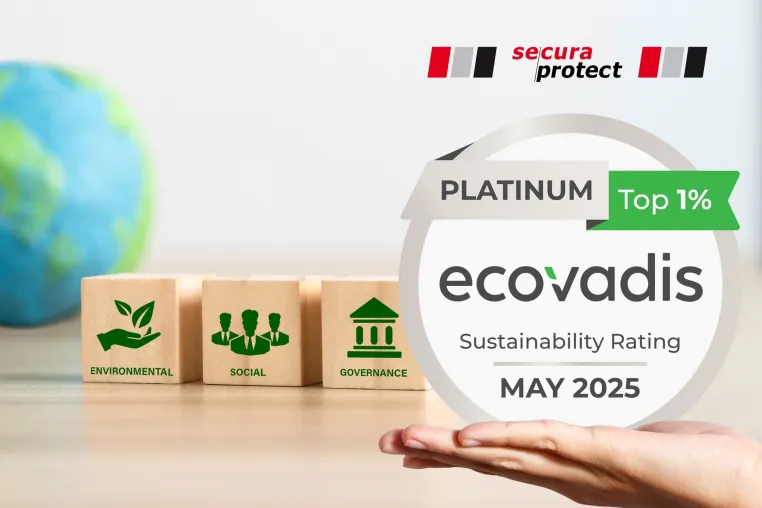 Bild: EcoVadis Platin: secura protect zählt zu den nachhaltigsten Sicherheitsunternehmen weltweit