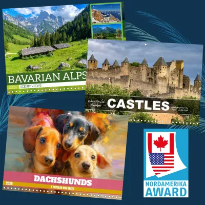 Preisgekrönte Wandkalender - die Gewinner des CALVENDO Nordamerika Awards 2025 Bild: Preisgekrönte Wandkalender - die Gewinner des CALVENDO Nordamerika Awards 2025