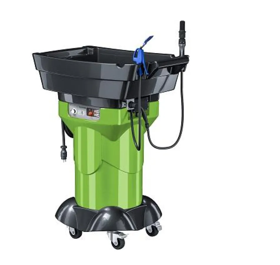 Mobil und einfach zu benutzen, der Teilereiniger arbeitet mit erwärmter EXO-Clean-Lösung (Bild: SRI)