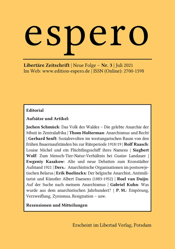 Die espero-Sommerausgabe 2021 (© edition-espero.de)
