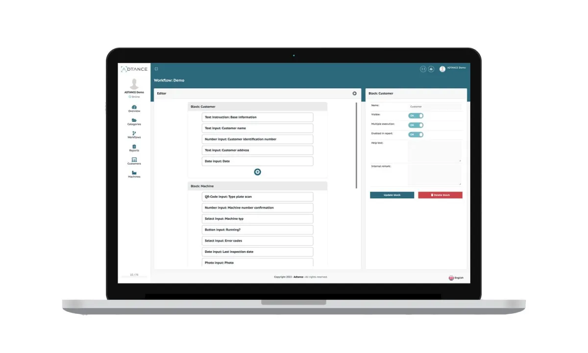 ADTANCE Workflow Editor