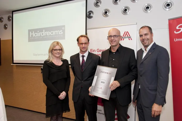 Hairdreams als „Leitbetrieb Austria“ ausgezeichnet Bild: Hairdreams als „Leitbetrieb Austria“ ausgezeichnet