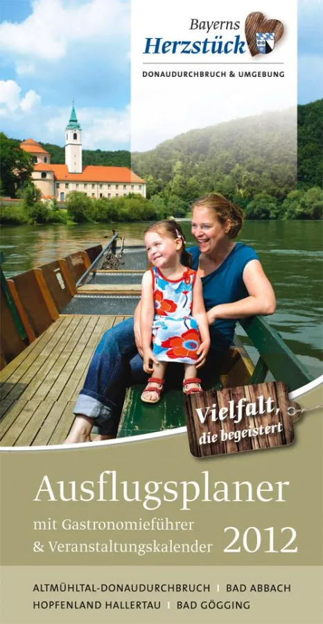 Die neue Titelseite des Ausflugsplaners für die Tourismusregion Kelheim.