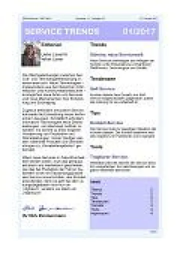„Innovationen im Service“ – Aktuelle Ausgabe des Newsletter SERVICE TRENDS jetzt erhältlich Bild: „Innovationen im Service“ – Aktuelle Ausgabe des Newsletter SERVICE TRENDS jetzt erhältlich