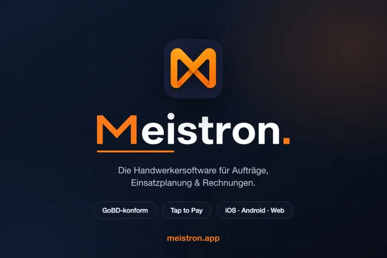 Bild: Meistron: Neue Handwerker-App bündelt Aufträge, Rechnungen und Kartenzahlung in einer Lösung