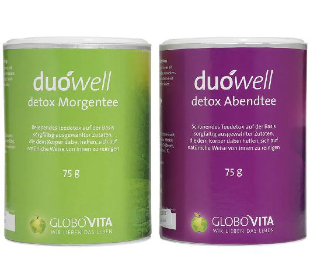 duówell detox Morgen- und Abendtee - Das belebende und schonende Detox-Tee-Duo